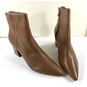 Marc Fisher Latte Color Leather Booties Size 9.5